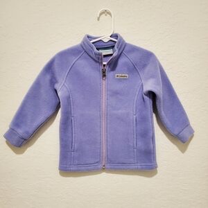 Columbia Baby Girl's Benton Lavender Purple Fleece Jacket  18- 24 Months EUC